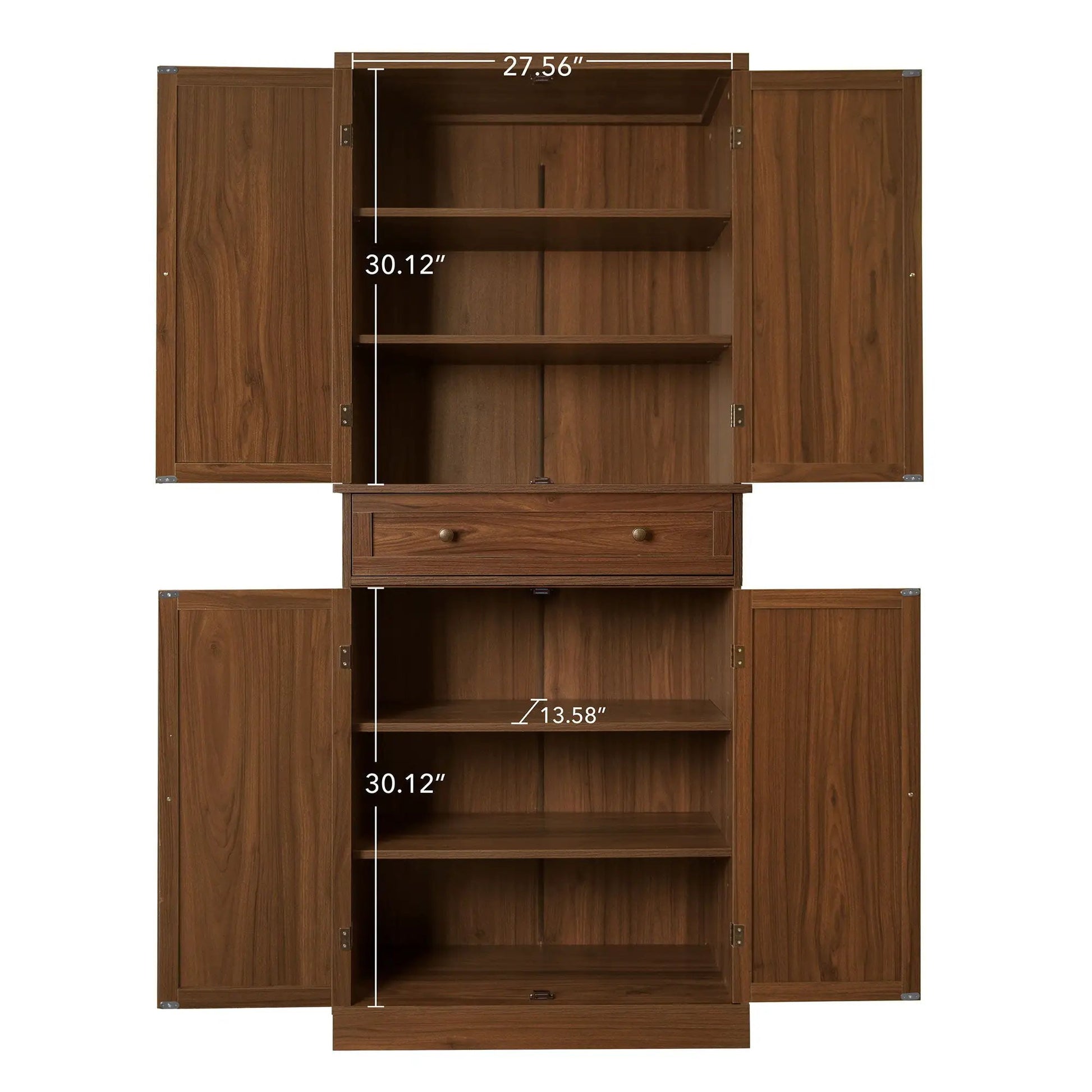 4-Door Storage Cabinet With 1 Drawer wood finish and 4 adjustable shelves Unique Piece Furniture on Tampa Home & Garden Store