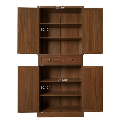 4-Door Storage Cabinet With 1 Drawer wood finish and 4 adjustable shelves Unique Piece Furniture on Tampa Home & Garden Store