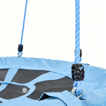 Blue and Pink Outdoor Swing Set with Slide