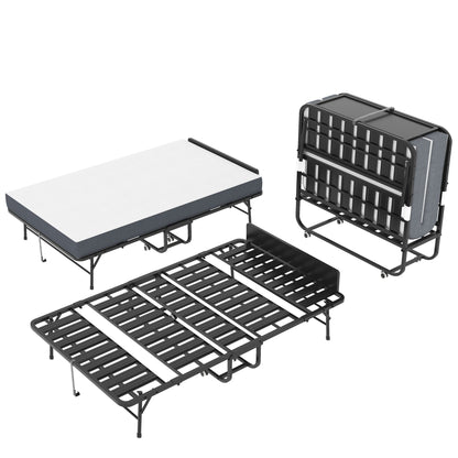 Twin Extra Folding Bed and Memory Foam Mattress