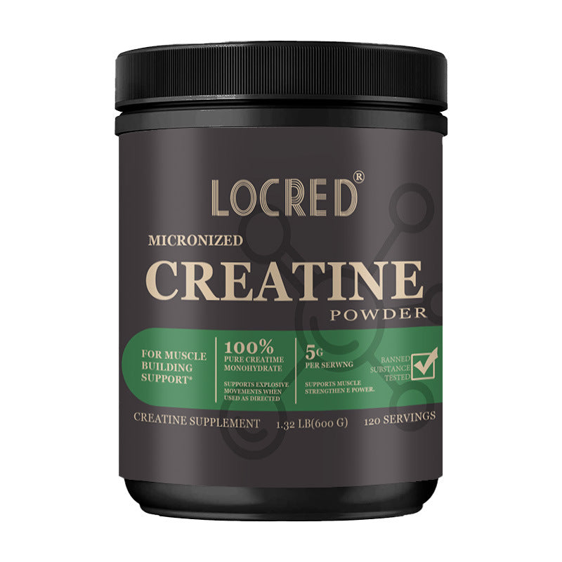 Creatine powder supplement Perfecsy jar with dark brown bottle, black lid and green label on Tampa Home & Garden Store
