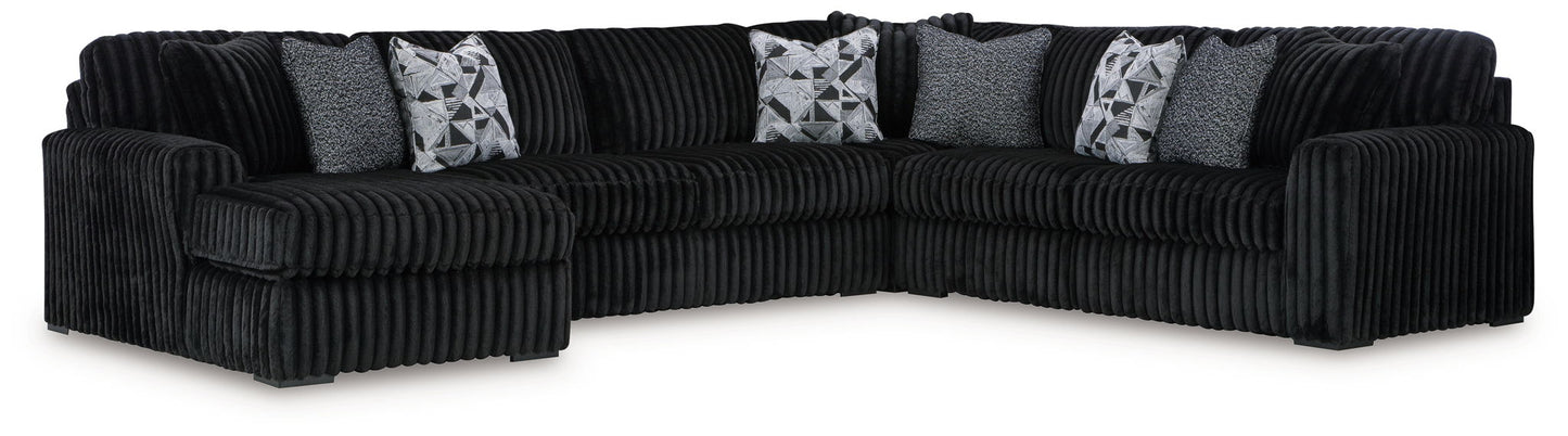 Midnight Madness Sectional and Jumbo Corduroy