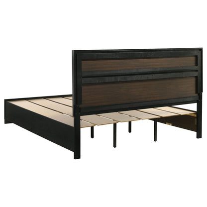 Annie Upholstered Panel Bed and Glitter Stripe