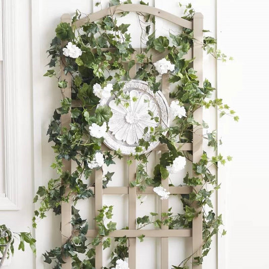 76-inch Tall Mocha Tan Brown Vinyl Garden Trellis - Tampa Home & Garden Store