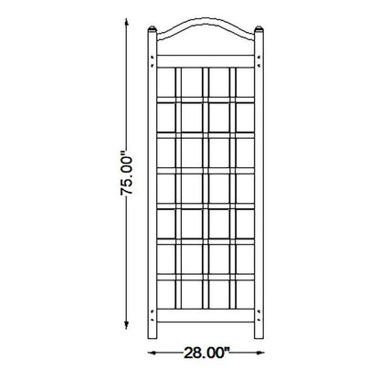 76-inch Tall Mocha Tan Brown Vinyl Garden Trellis - Tampa Home & Garden Store