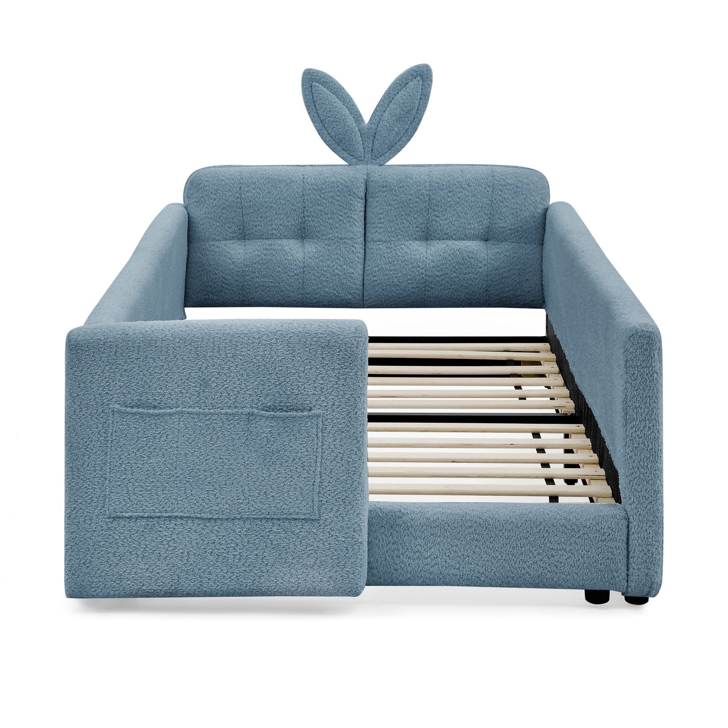 Cute Rabbit Ear Platform Bed and Safety Rail