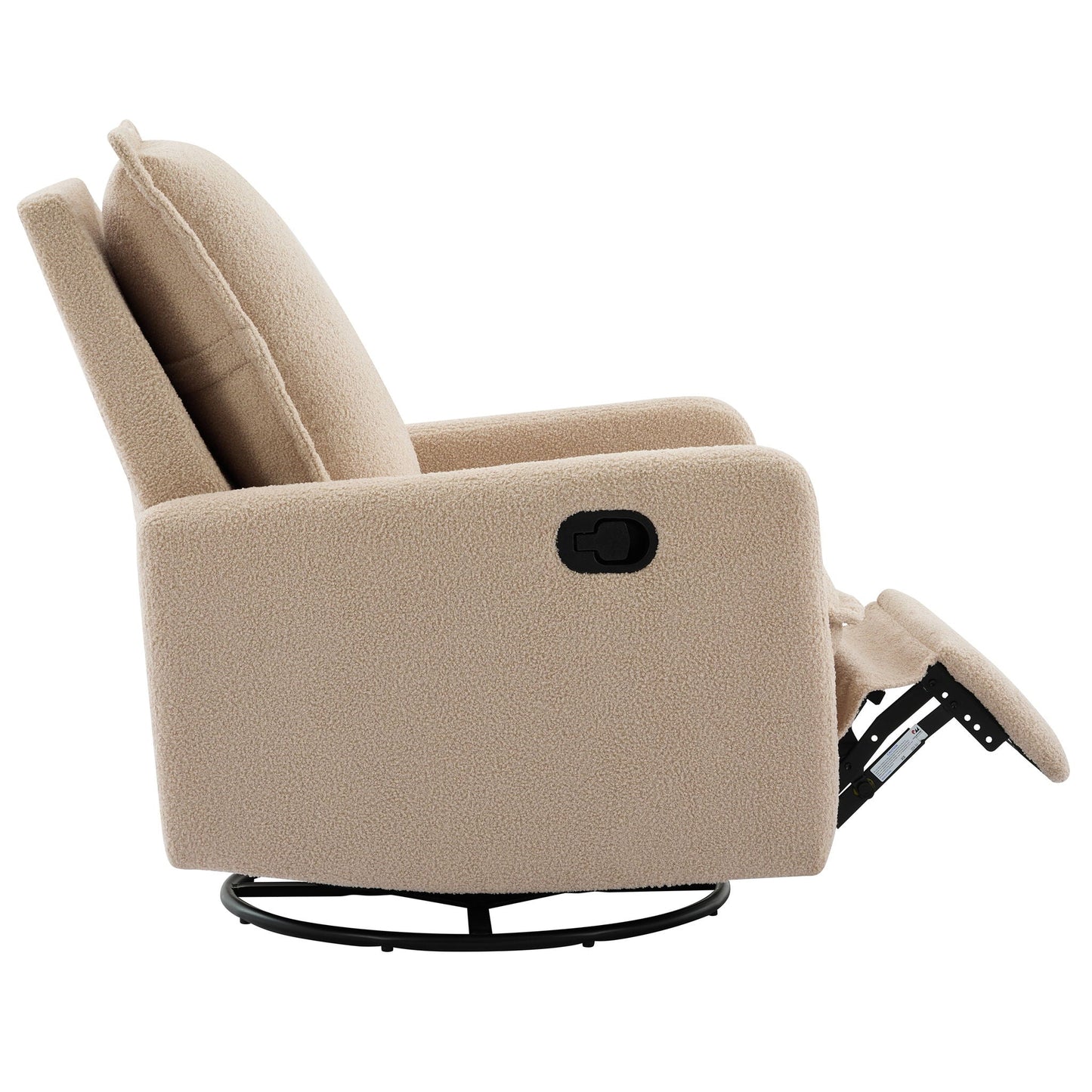 Cozy Swivel Glider Recliner Chair and Leg Rest