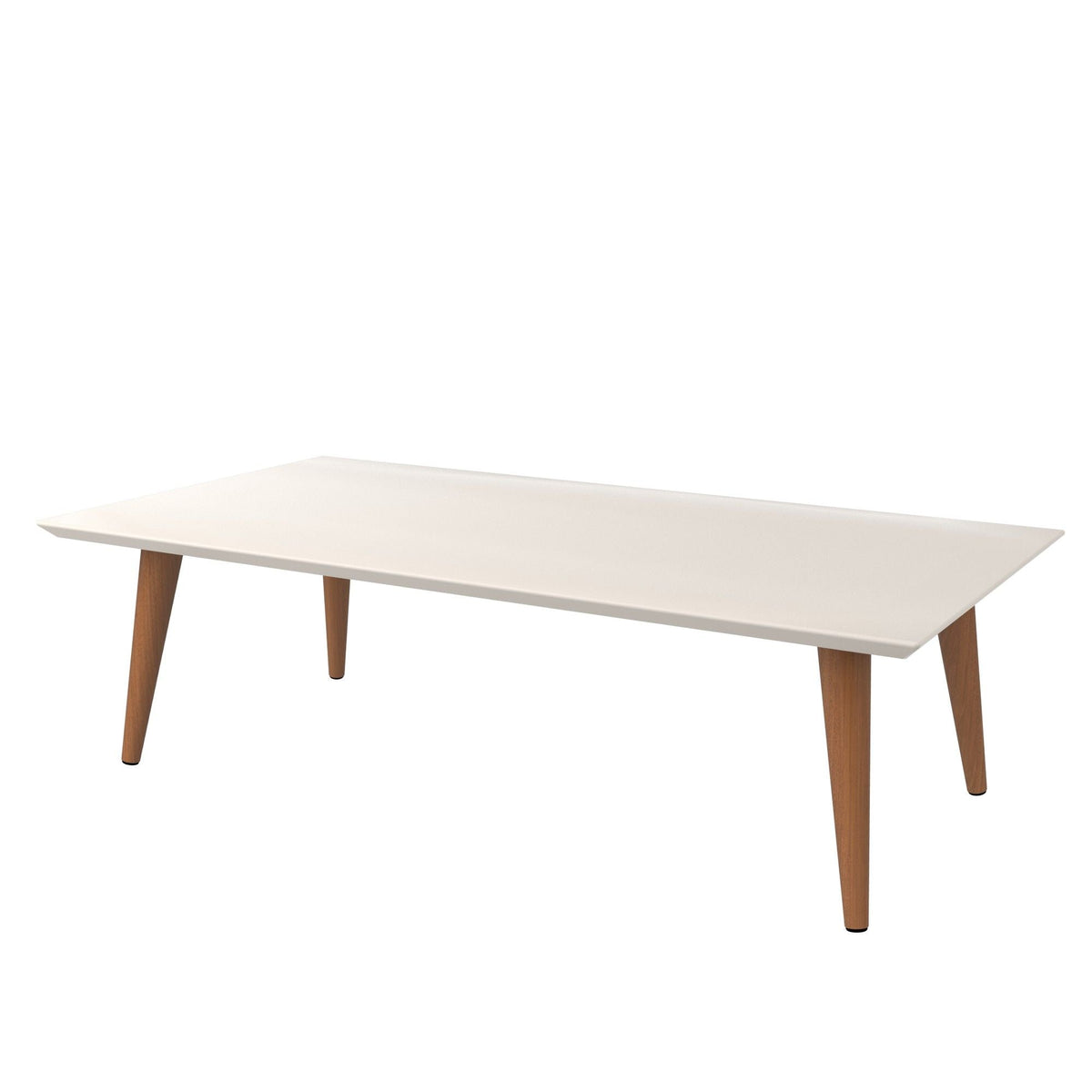 Off white lacquered coffee table with solid wood tapered legs by HouseOfZazla on Tampa Home & Garden Store