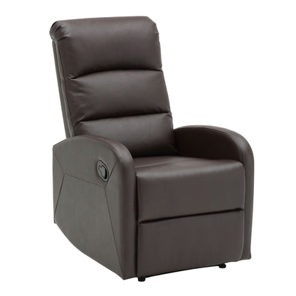 Dormi Recliner Chair dark brown leather with padded headrest by HouseOfZazla on Tampa Home & Garden Store