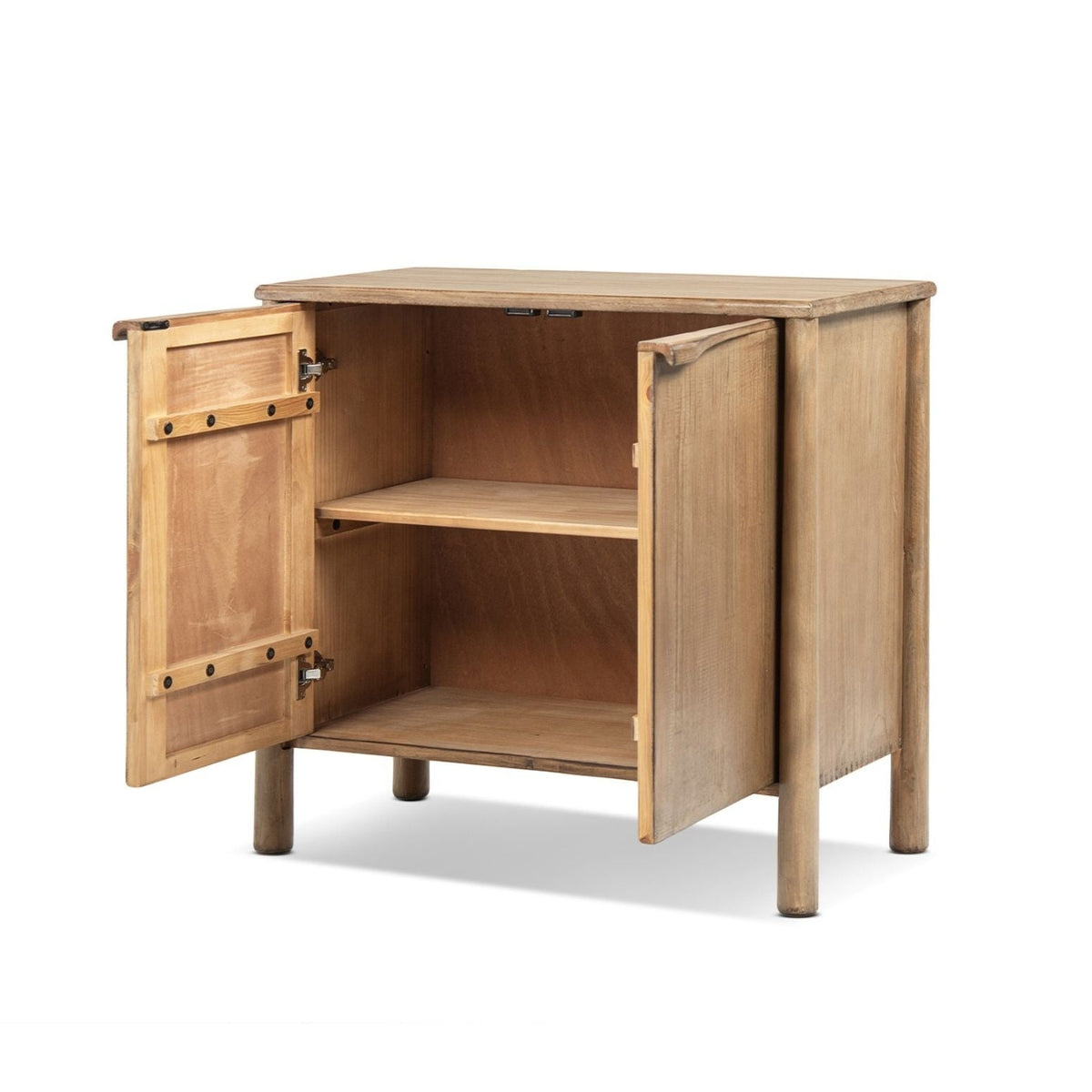 Antique Brown 2-Door Accent Cabinet in reclaimed wood with internal shelf HouseOfZazla on Tampa Home & Garden Store