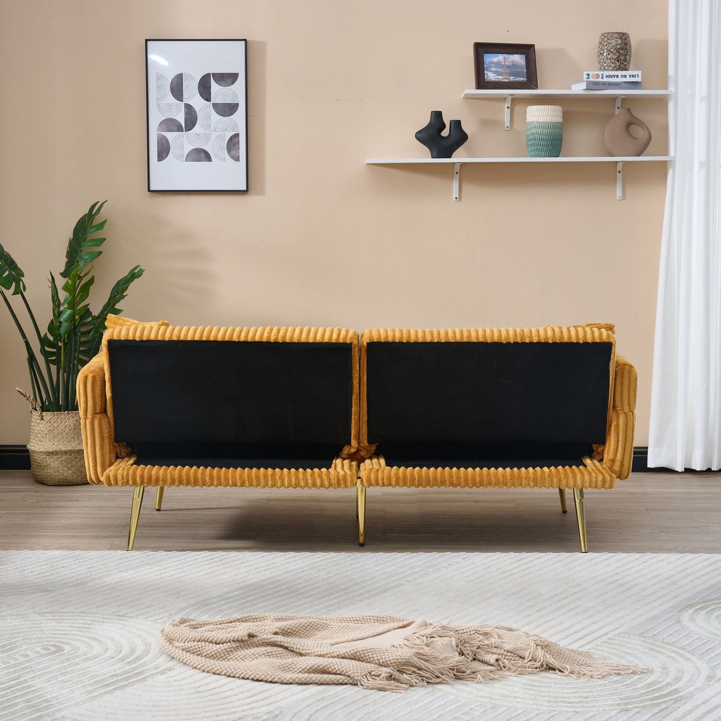 Luxury Foldable Double Sofa and Bed Frame