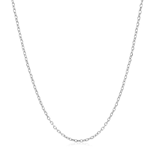 14k white gold faceted cable link chain necklace 1.3mm, brand Bids.com on Tampa Home & Garden Store