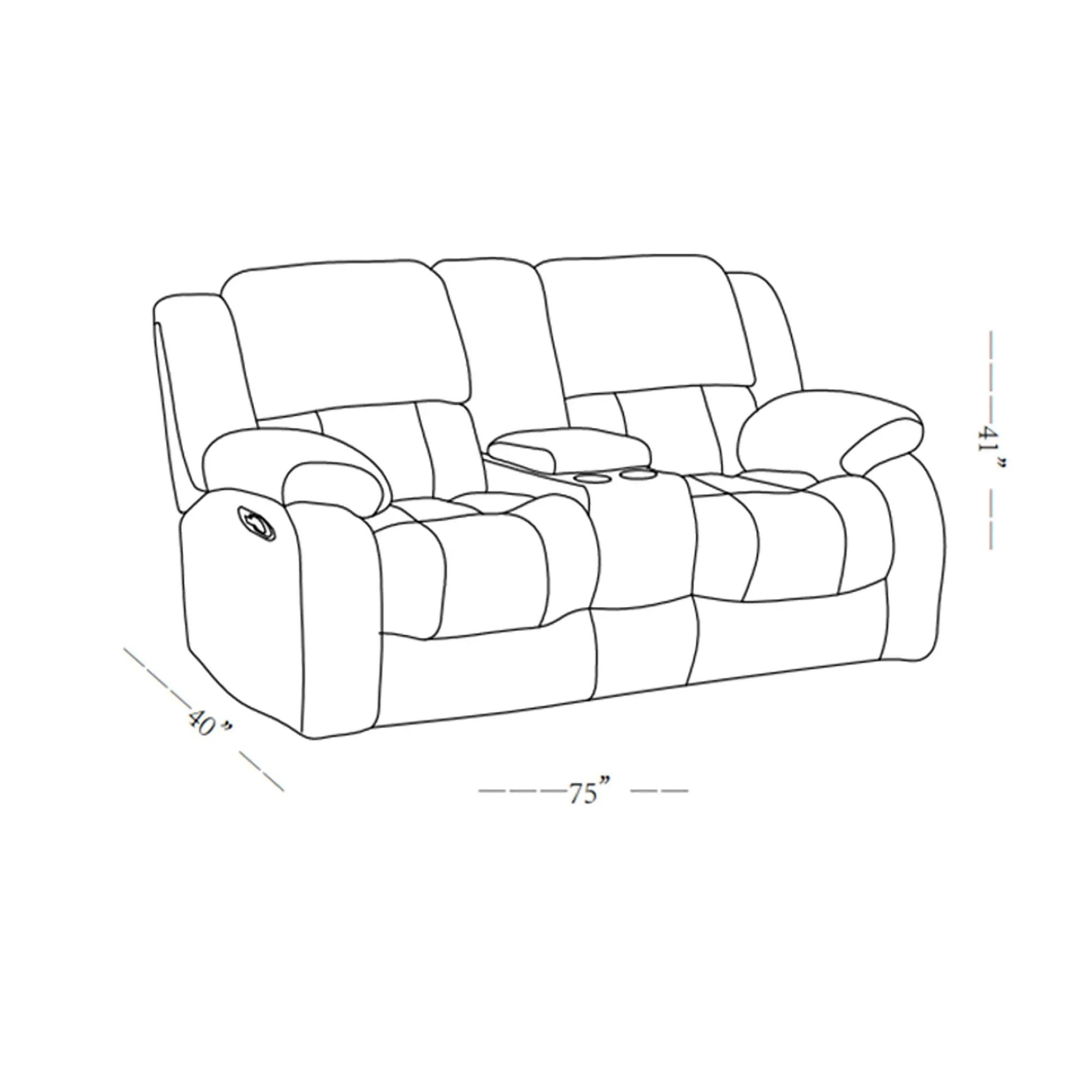 Stonic Design Reclining 3-Piece Living Room Set with center console and cupholders on Tampa Home & Garden Store