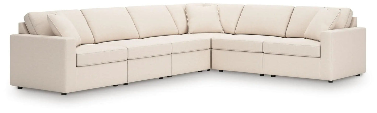 Modmax Sectional Oyster fabric sofa by Unique Piece Furniture, L-shaped with plush cushions on Tampa Home & Garden Store