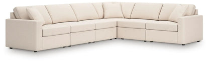 Modmax Sectional Oyster fabric sofa by Unique Piece Furniture, L-shaped with plush cushions on Tampa Home & Garden Store