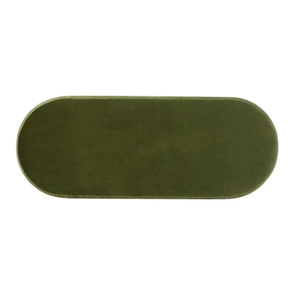 Fuji upholstered oval storage bench olive green velvet fabric by Unique Piece Furniture on Tampa Home & Garden Store