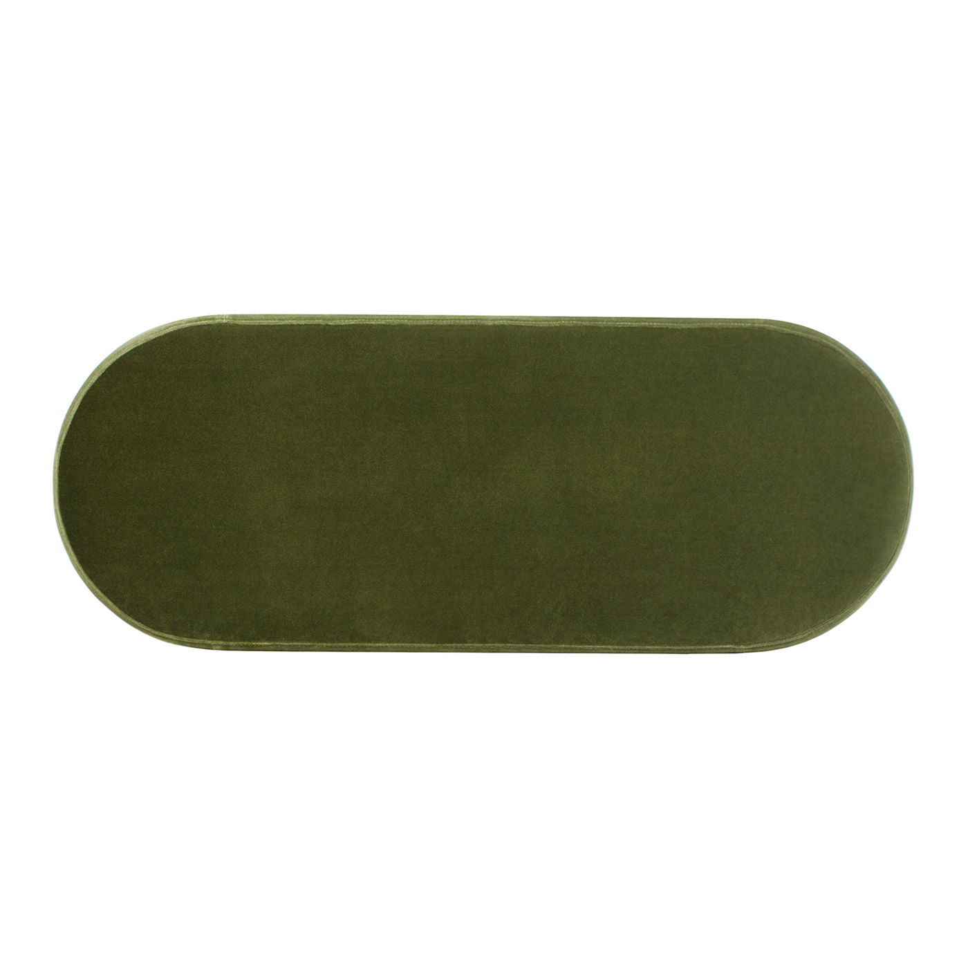 Fuji Upholstered Oval Storage Bench olive green velvet by HouseOfZazla on Tampa Home & Garden Store