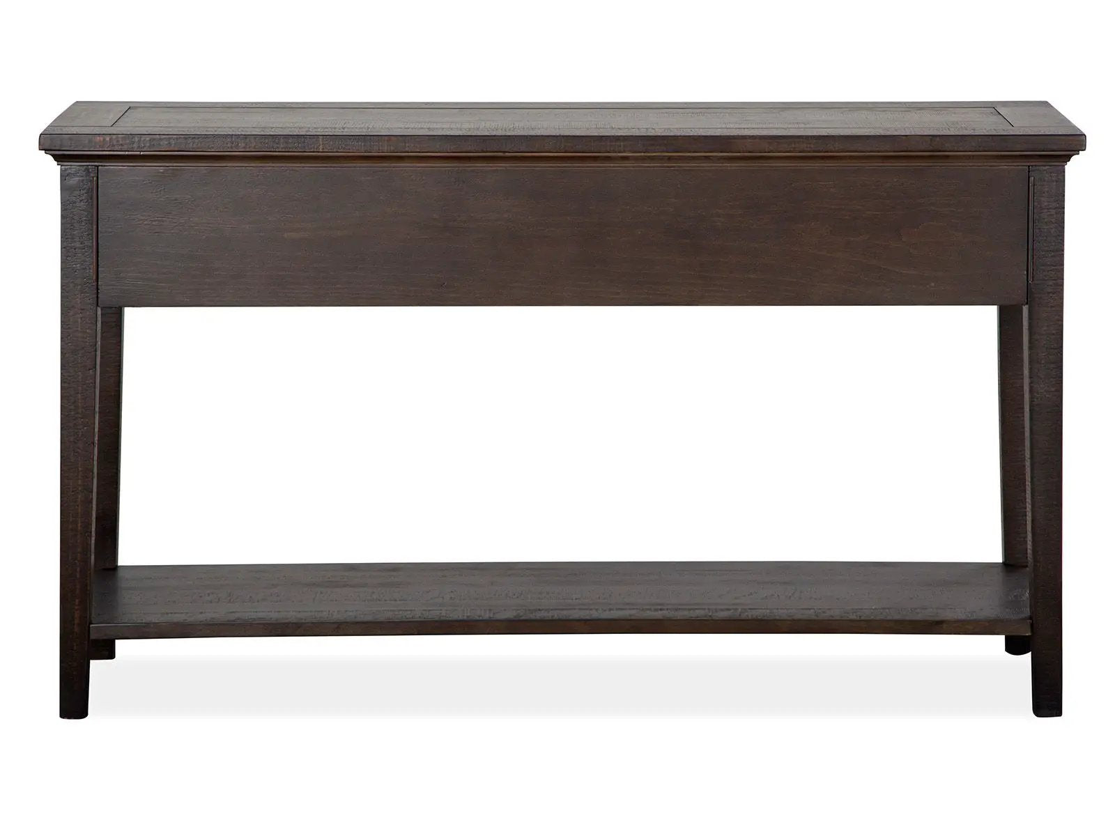 Westley Falls Rectangular Sofa Table graphite finish with lower shelf and sturdy legs on Tampa Home & Garden Store