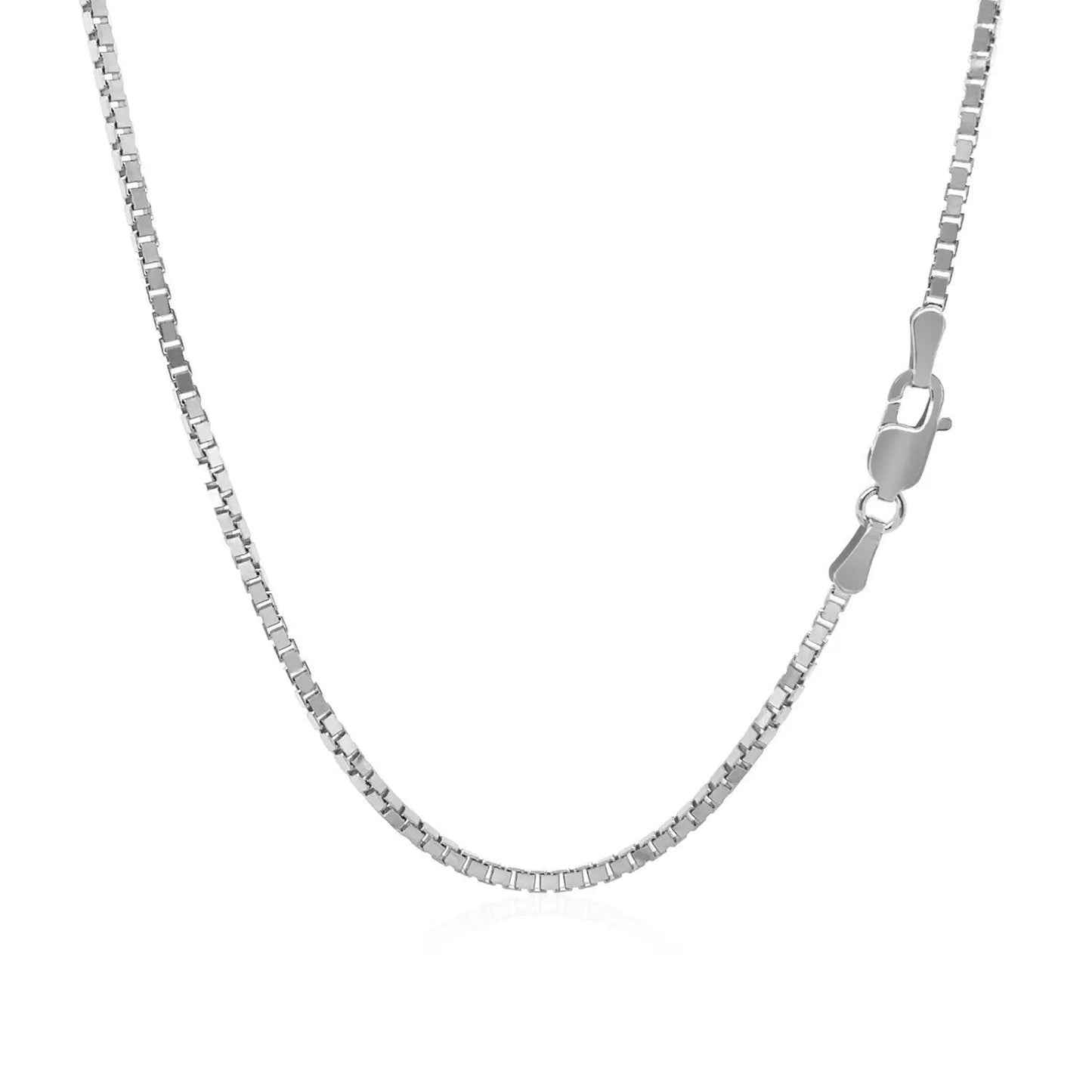 14k white gold box chain necklace 1.4mm by Bids.com with lobster clasp on Tampa Home & Garden Store