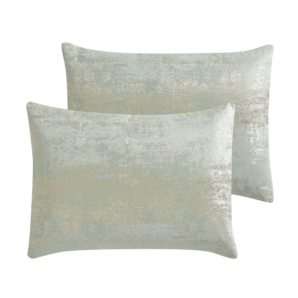 Gold Satin Circle Quilted 7 Piece Comforter Set