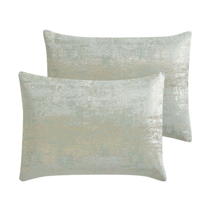 Gold Satin Circle Quilted 7 Piece Comforter Set