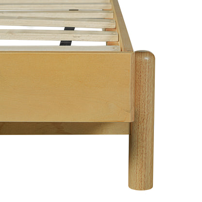 Queen Size Rubber Wood Bed Frame and Headboard