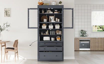 Topmax Freestanding Kitchen Pantry Cabinet