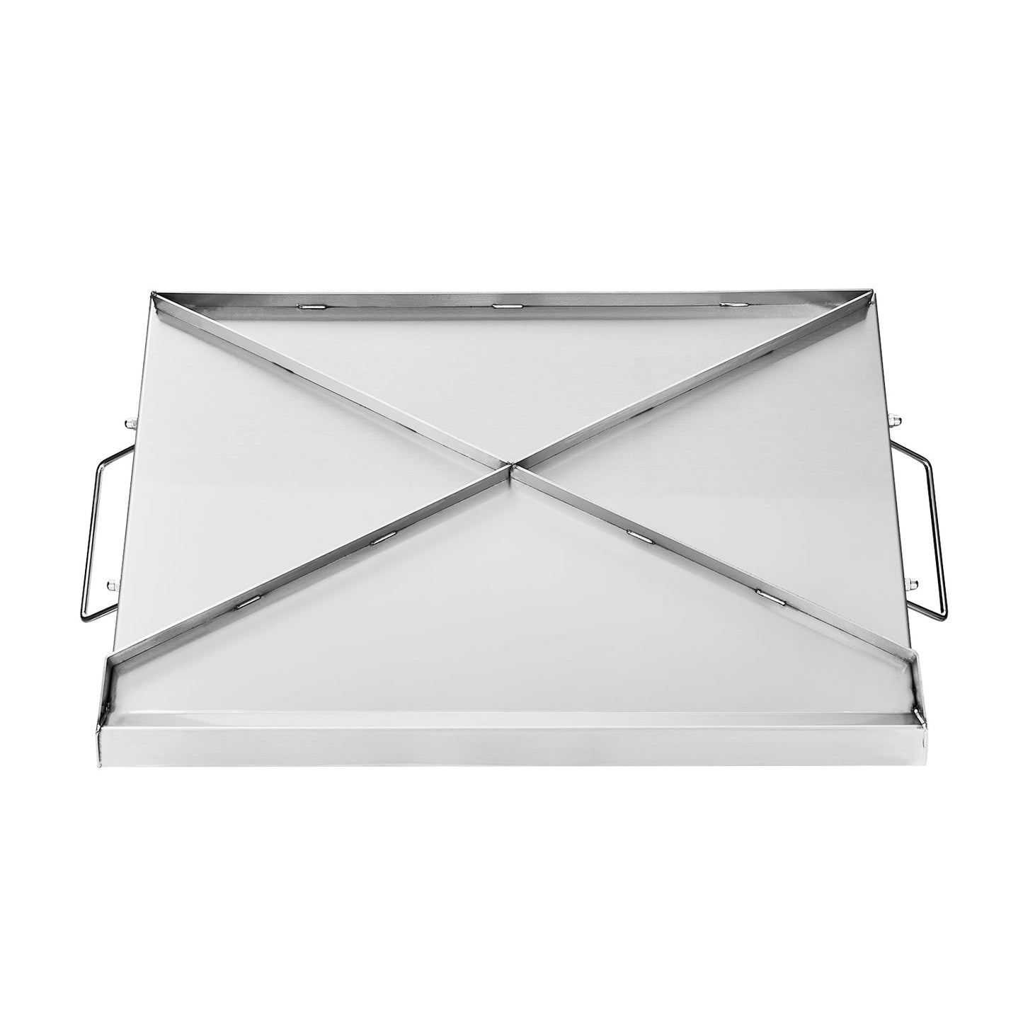 23x16 in flat top griddle stainless steel BBQ pan by HouseOfZazla with cross braces on Tampa Home & Garden Store