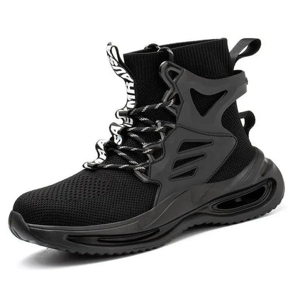 Breathable Flying Woven Safety Shoes for Men