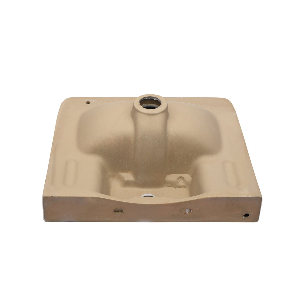 Wall mounted bathroom sink base bronze beige with central faucet hole, vanity base on Tampa Home & Garden Store