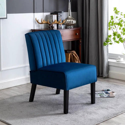 Reese Mid-Century Modern Accent Chairs set of 2 in blue velvet by Unique Piece Furniture on Tampa Home & Garden Store
