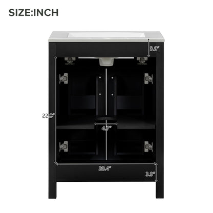 Vanity: Modern Bathroom Vanity and Soft Close Cabinet by HouseOfZazla, black cabinet with light stone countertop on Tampa Home & Garden Store