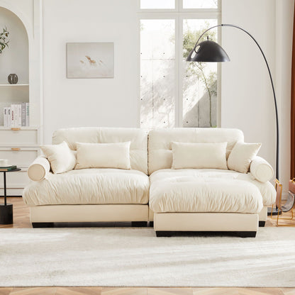 Oversized Modular Sofa with Movable Ottoman