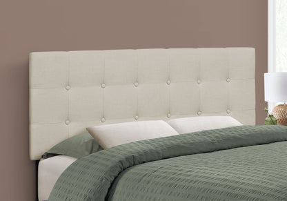 Full Size Beige Tufted Upholstered Headboard