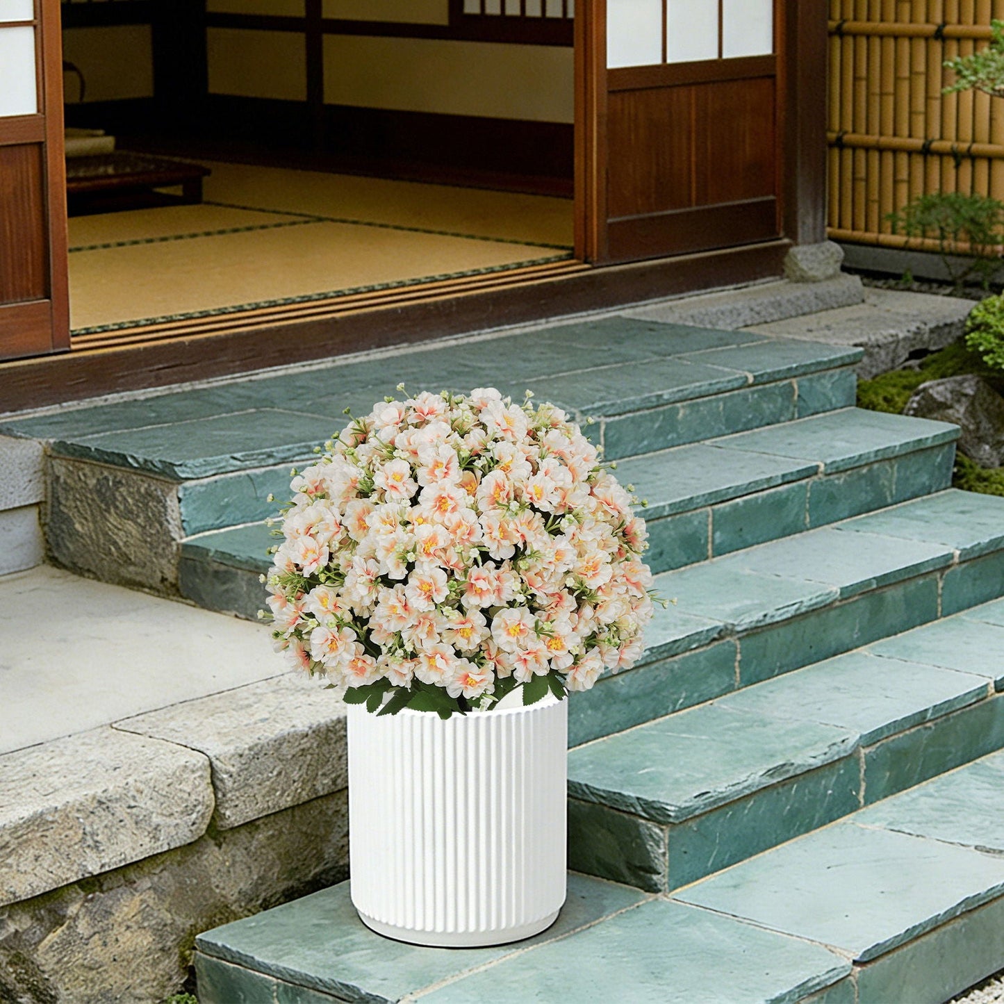 Artificial Snow Lotus Indoor and Outdoor Plant
