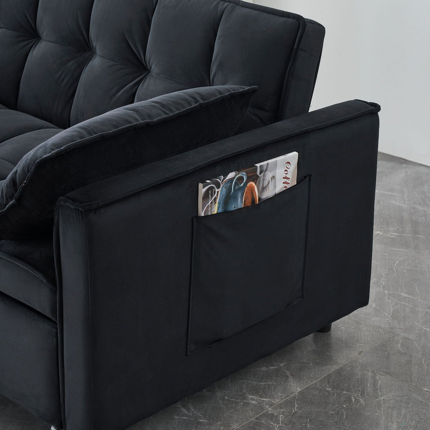 Sofa Bed With Pockets 3 In 1 Convertible