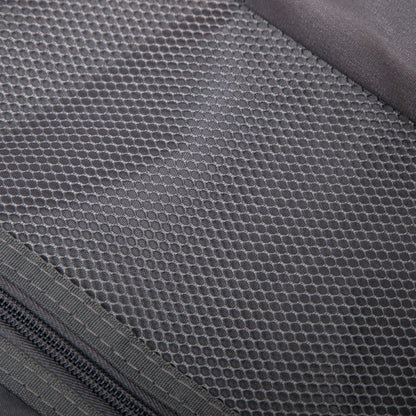 Luggage set fabric close-up in gray with hexagonal honeycomb weave texture on Tampa Home & Garden Store