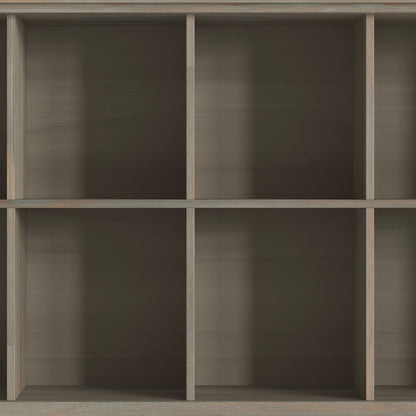 Amherst Cube Storage Bookcase with large cubbies in woodgrain brown finish on Tampa Home & Garden Store