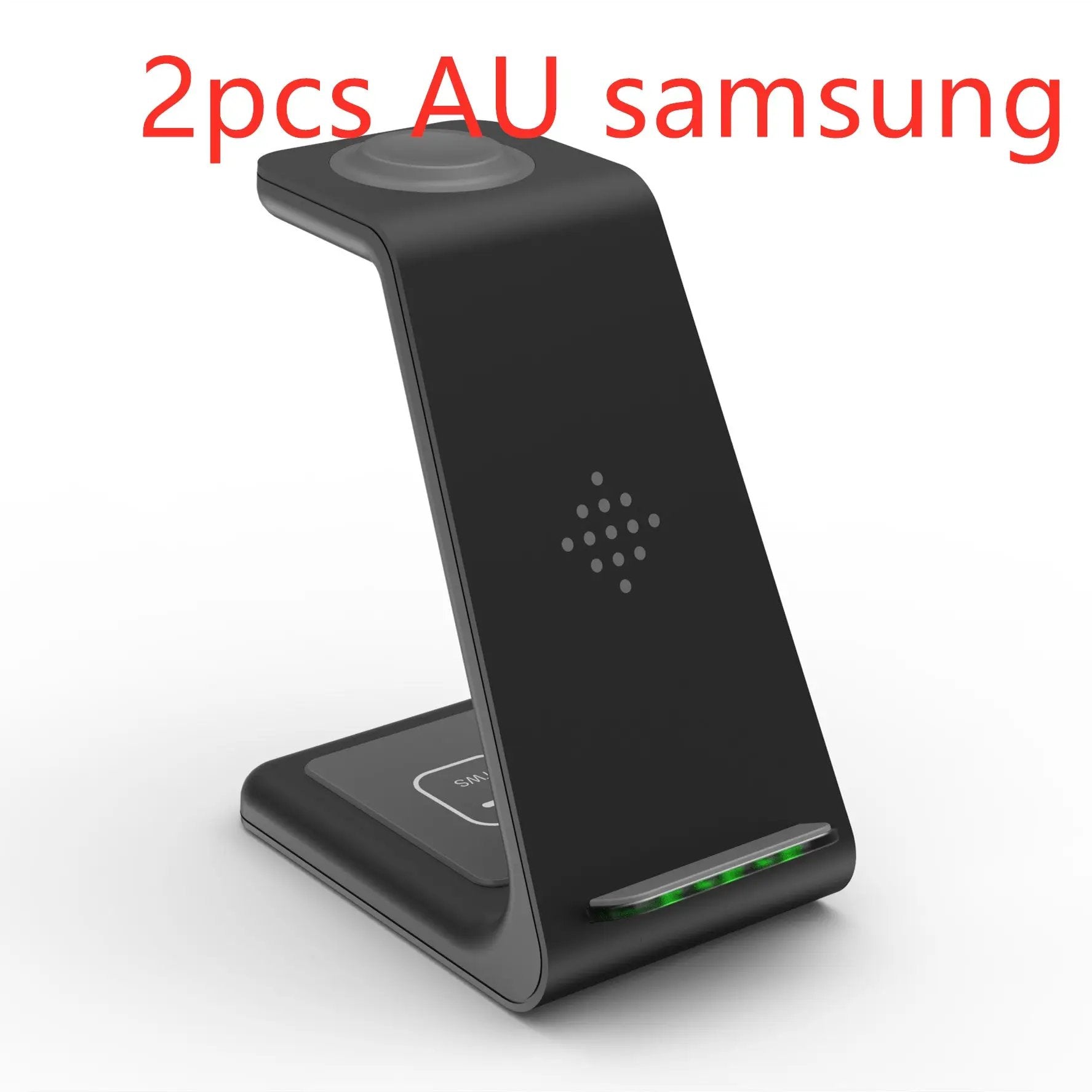 3 in 1 wireless charging stand by FLIPSTYLEZLLC, phone holder, black with LED indicator on Tampa Home & Garden Store