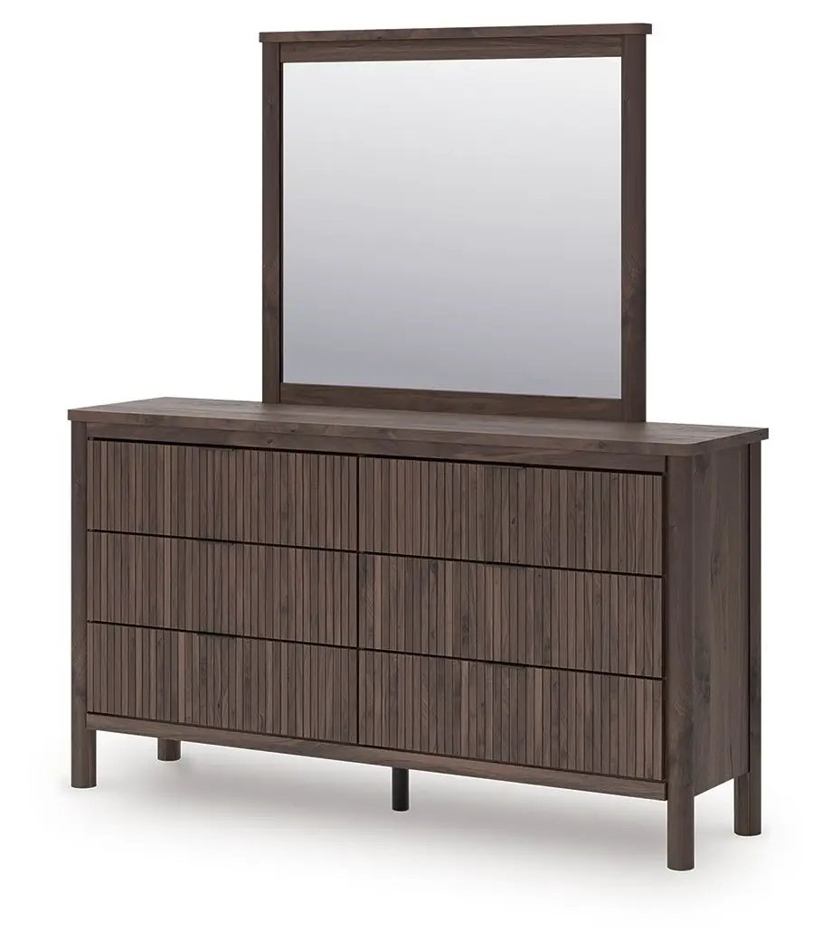 Pamytta Six Drawer Dresser With Reeded Accents