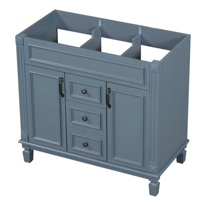 Bathroom vanity cabinet blue-gray with 2 doors and 2 drawers Unique Piece Furniture on Tampa Home & Garden Store