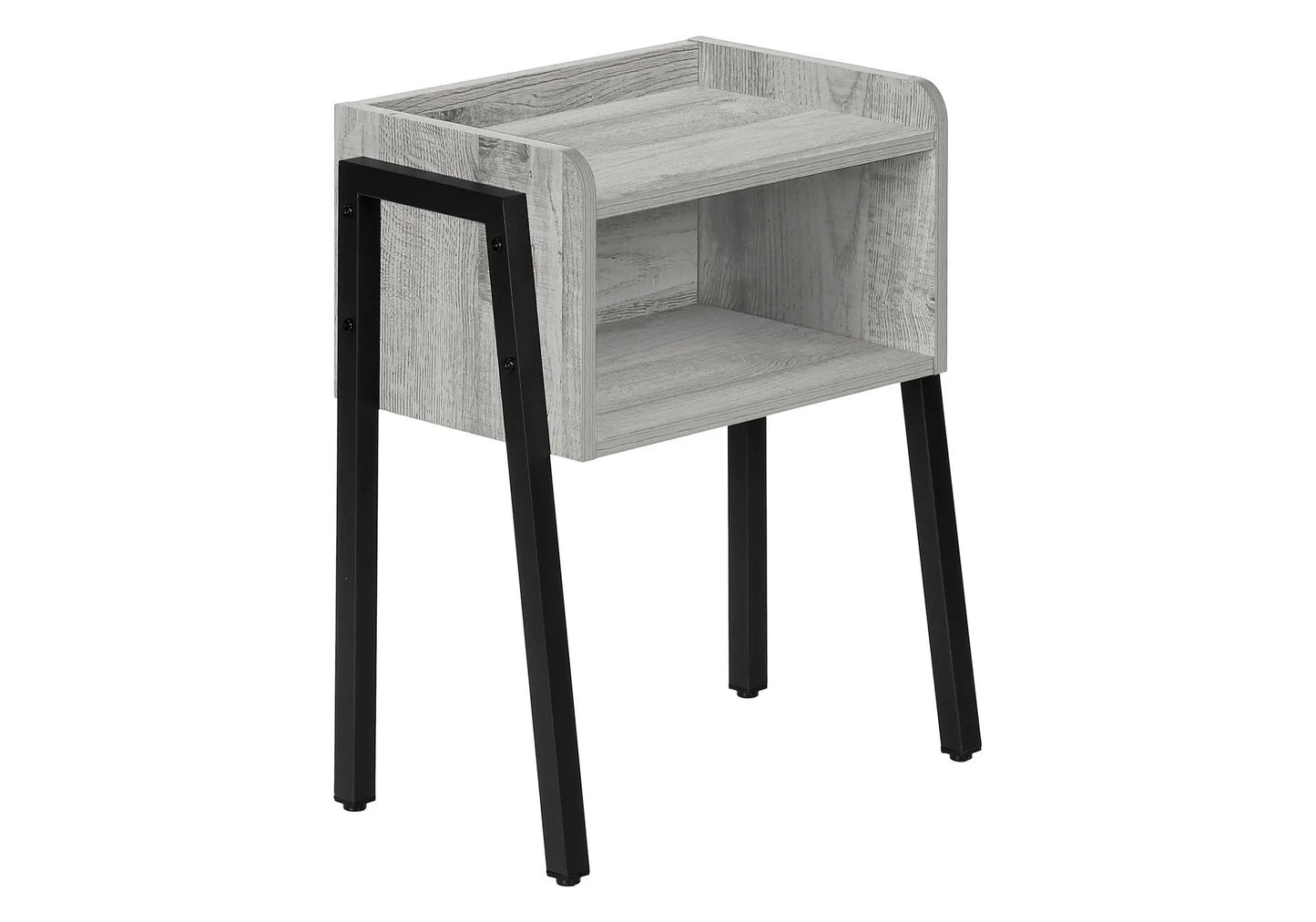 Accent Side Table, Reclaimed Wood Look, 2-Tier