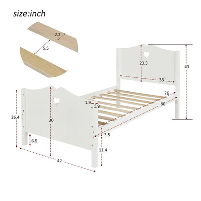 Platform bed frame in white with headboard and footboard, slat support, Unique Piece Furniture on Tampa Home & Garden Store