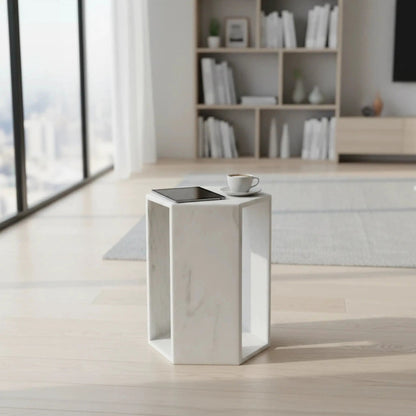 Hexagon Side Table in Modern Minimalist Style