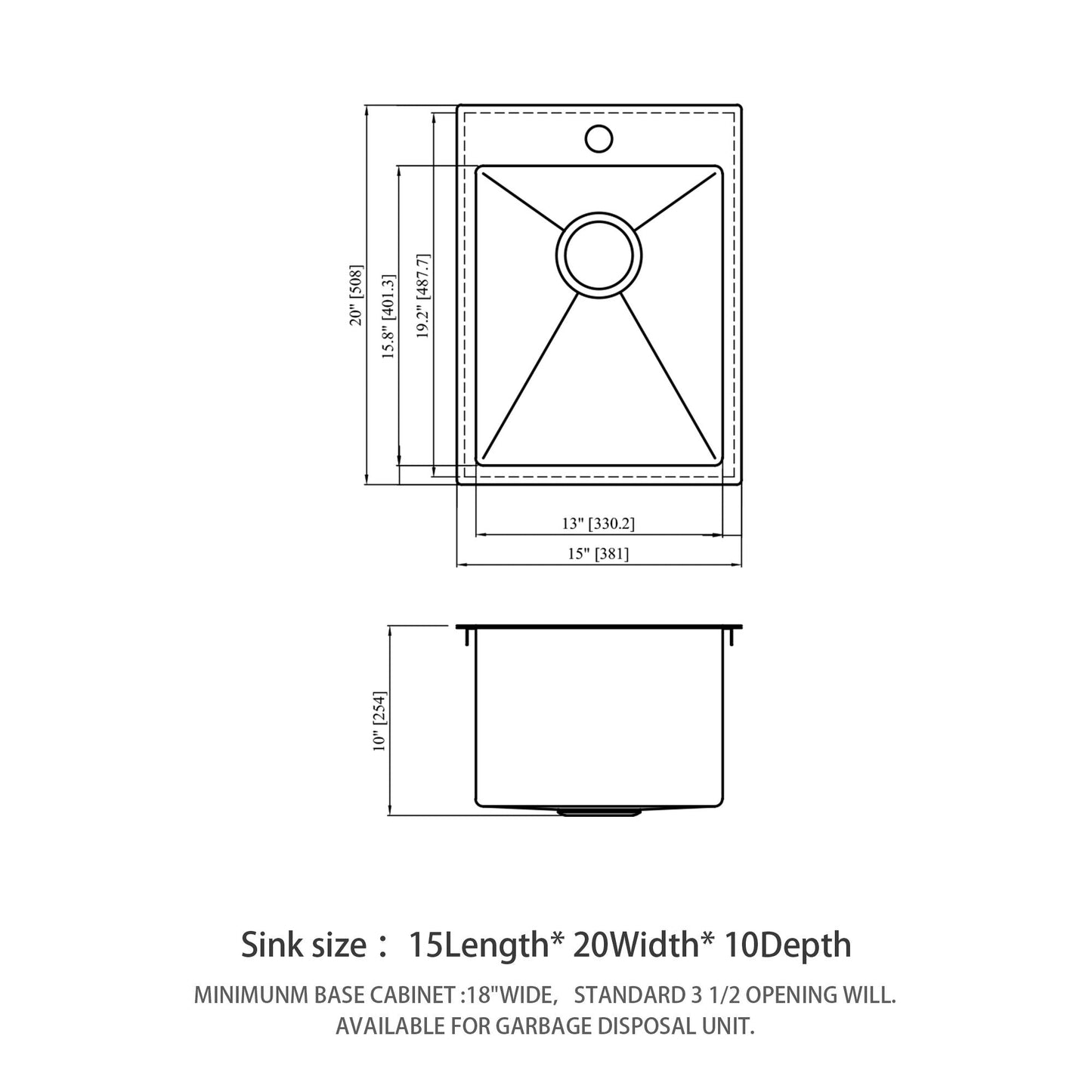 Topmount Brushed Stainless Steel Kitchen Sink