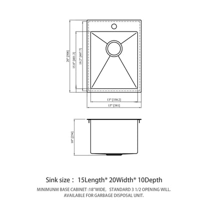 Topmount Brushed Stainless Steel Kitchen Sink