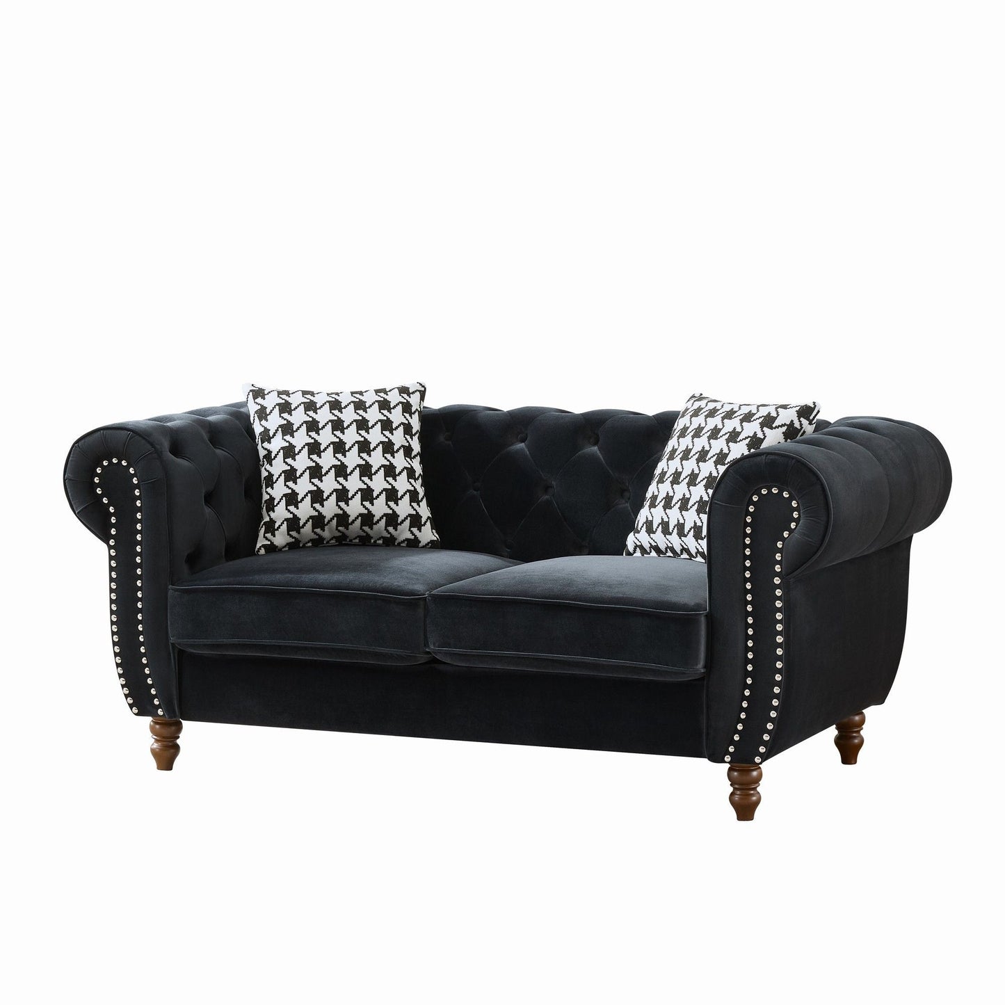 Chesterfield 3 and 2 Seater Fabric Sofa Set