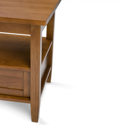 Warm Shaker coffee table in warm brown wood by Unique Piece Furniture handcrafted on Tampa Home & Garden Store