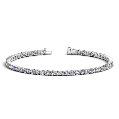 Lab Grown Round Diamond Tennis Bracelet by Bids.com in 14k White Gold, 4 cttw F/G VS2/SI1 on Tampa Home & Garden Store