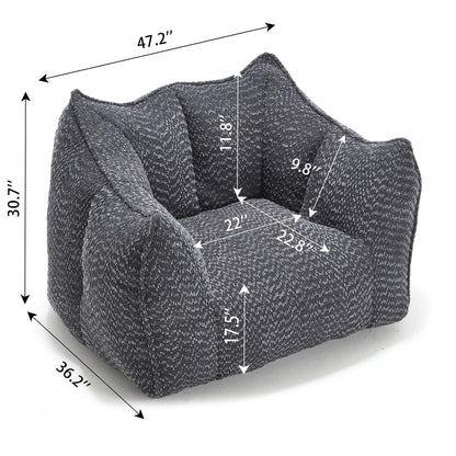 Comfortable Chenille Arm Chair by HouseOfZazla with highly resilient foam on Tampa Home & Garden Store
